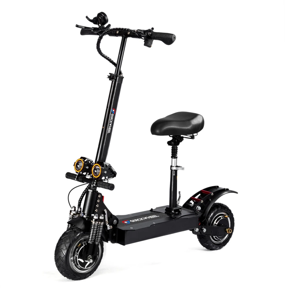 

European Quickwheel Urban 3200W Brushless Dual Motor Chariot 10Inch Two-Wheel Off-Road Cheap Electric Scooter For Adults