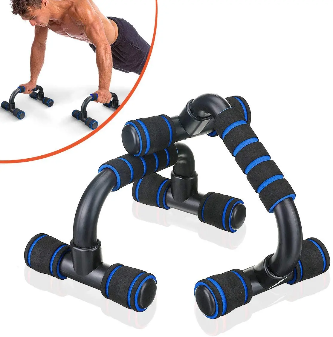 

Wholesale Foam Grips Anti Slip ABS Pushup Stands Handle Muscle Strength Exercise Gym Bar Push Up Bar Stand