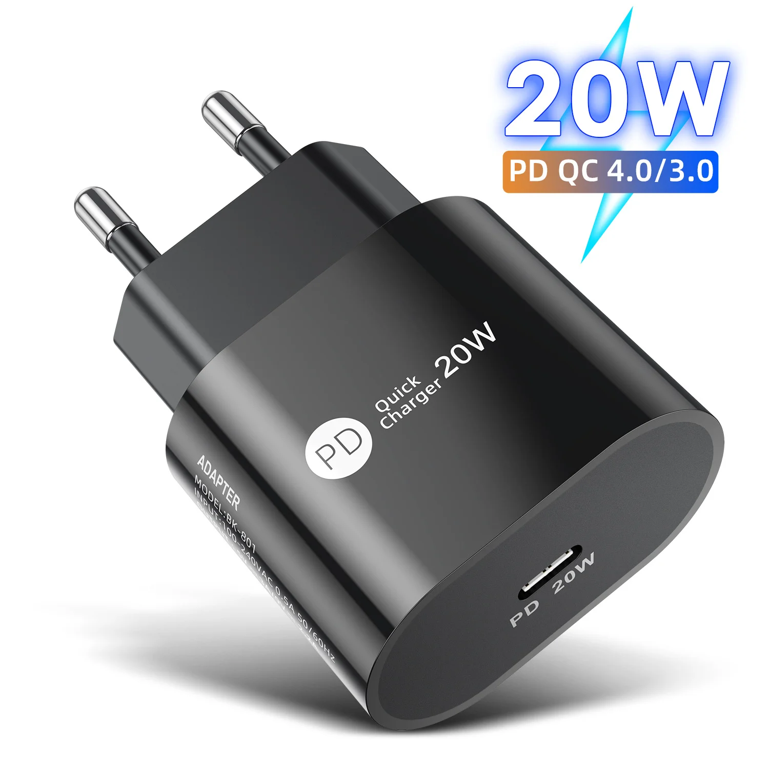 

OEM New Product EU/US Mobile Phone Wall Type C Fast Charger Adapter 20W PD Charger For Apple FOR iPhone Charges