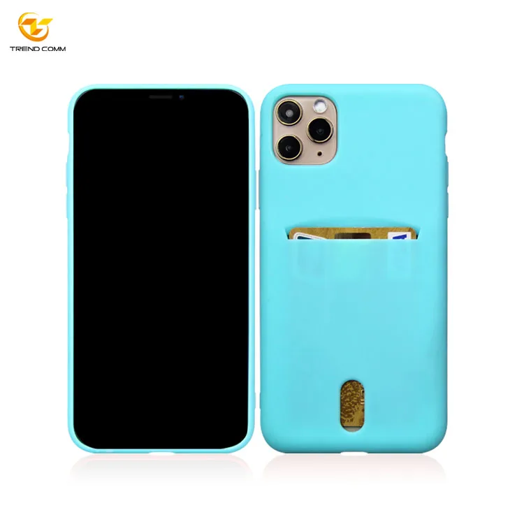 

Wholesale Candy Colored TPU Case Flexible ID Card Holder For iPhone 11/12 Pro Max