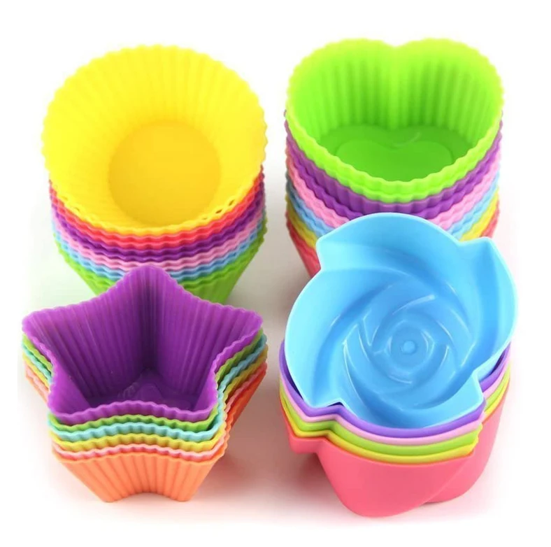

Hot Selling Food Grade Reusable Nonstick Pastry Tools Mini Cake Molds Muffin Baking Cupcakes Silicone Baking Cup Molds, Available