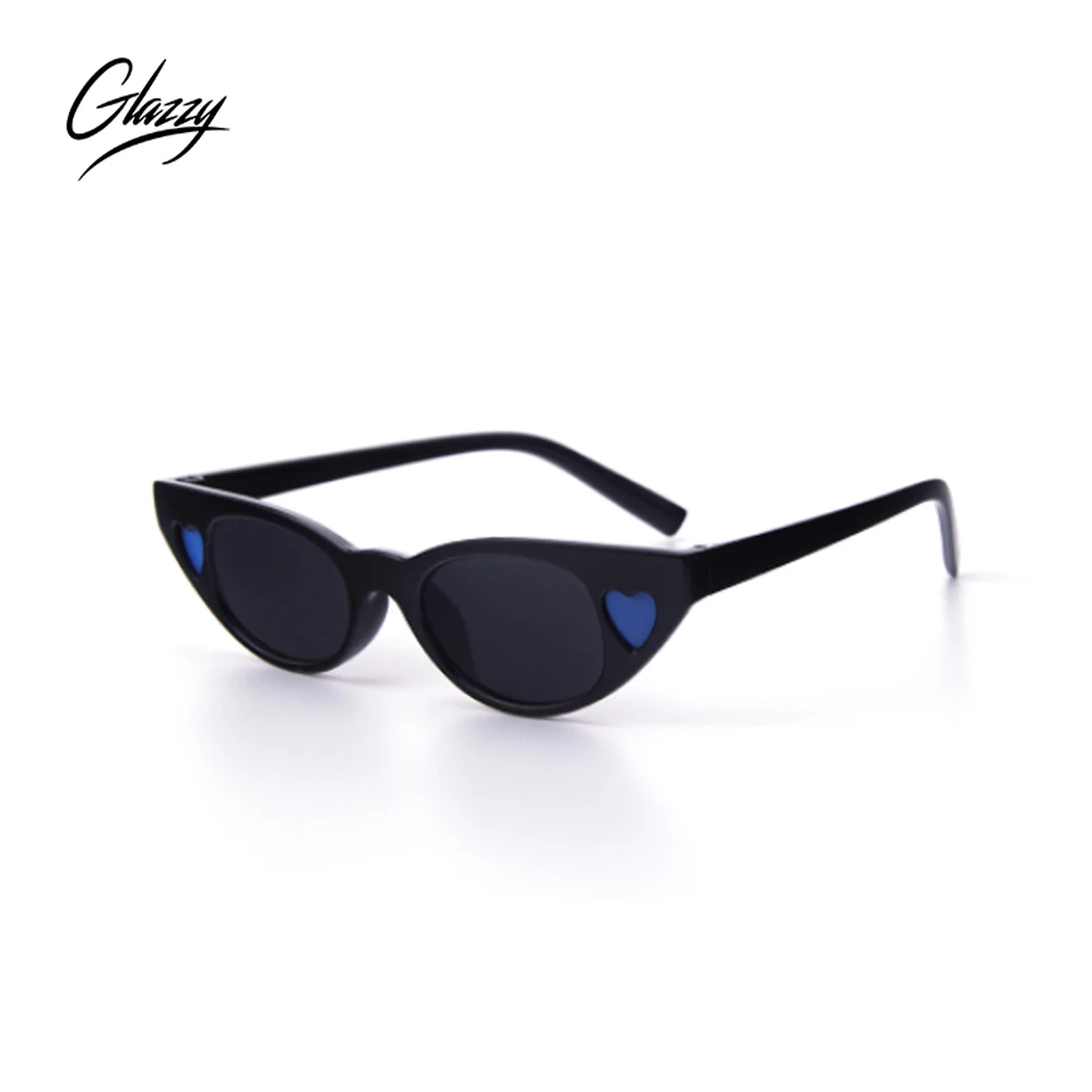 

2021 New Fashionable Sun Glasses Women Gradient Promotional Eye Protection Cat Eye Heart Shaped Custom Logo Cat Eye