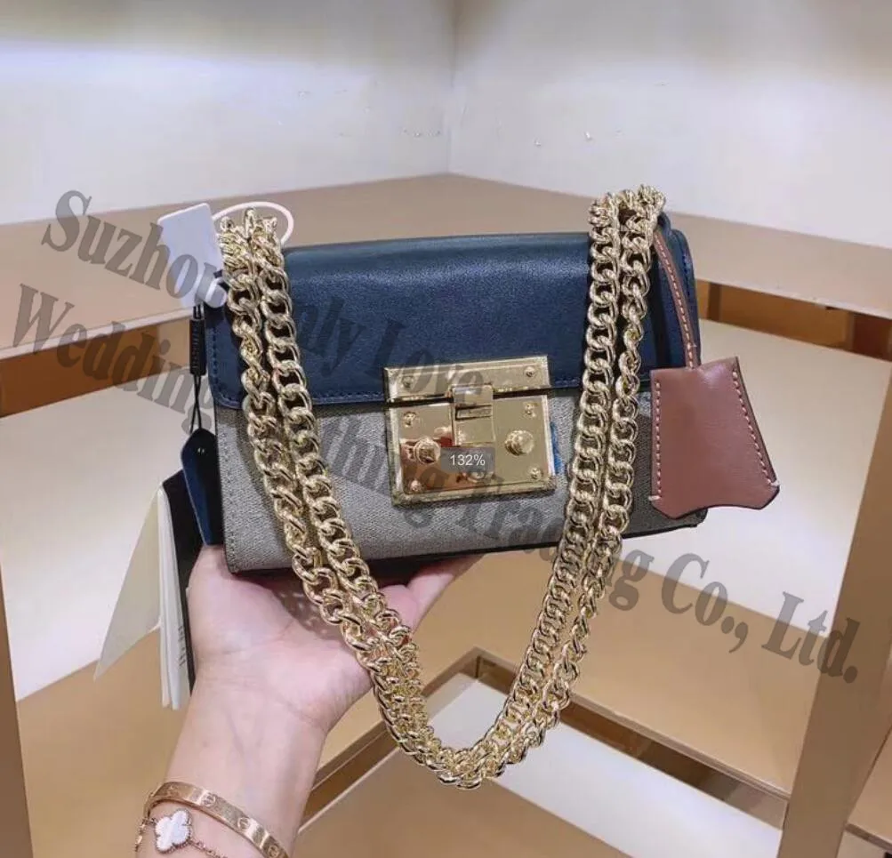 

Hot Sale women over the shoulder bag box Chains message bags handbags
