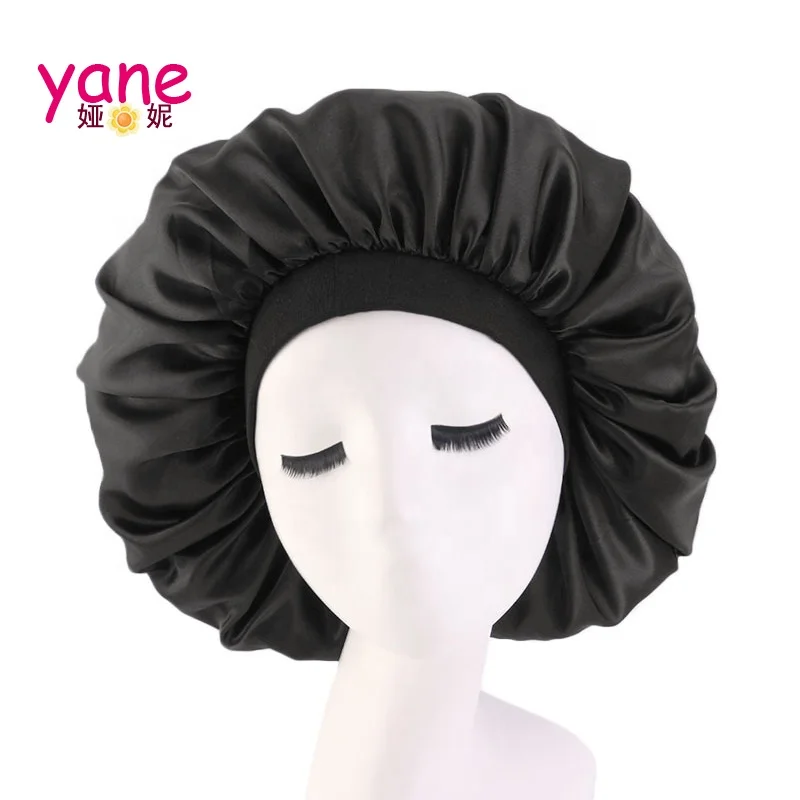 

wholesale custom logo satin high quality hair bonnet sleeping hat