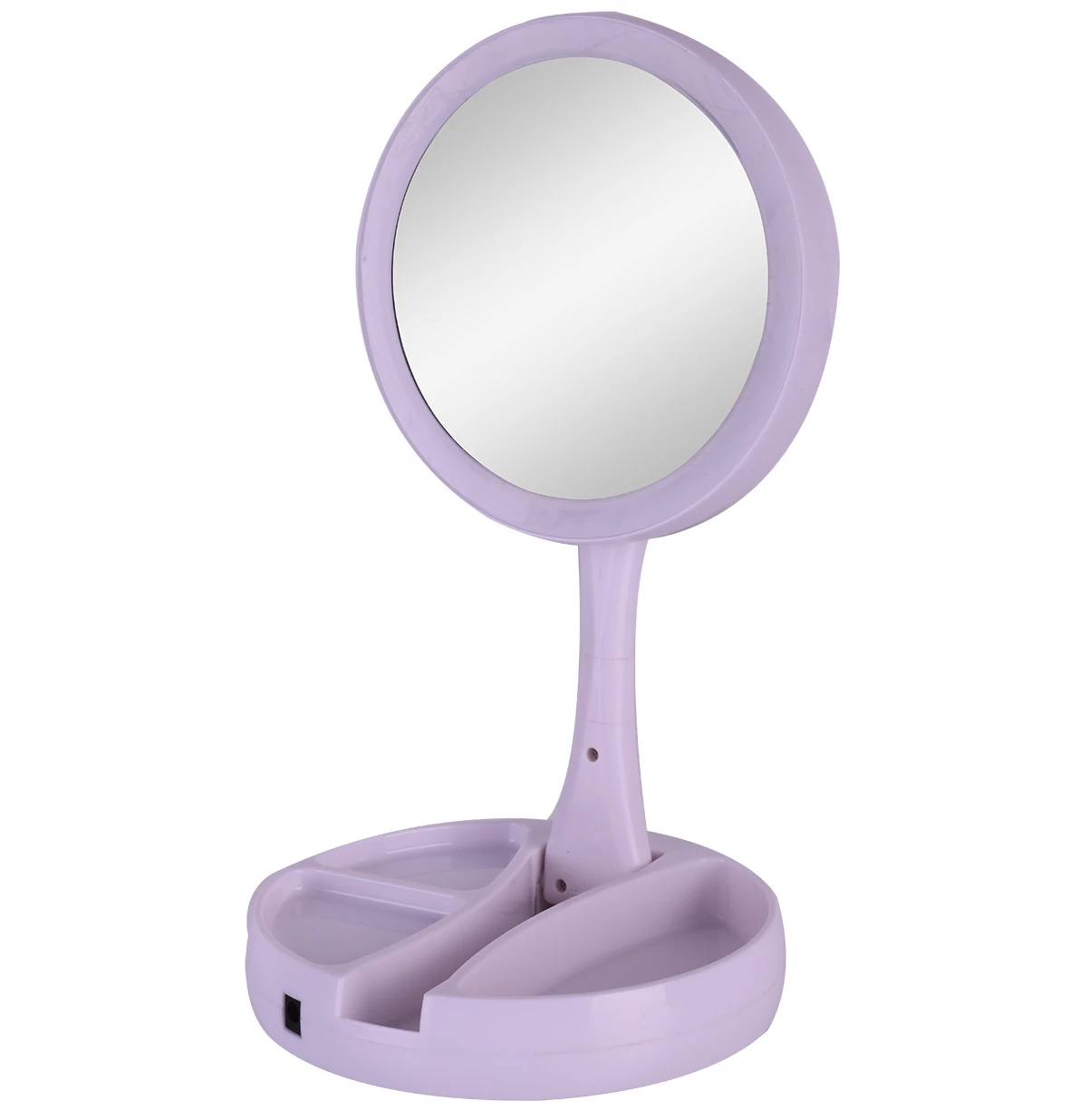 

360 Degree Adjustable 1x 7x Magnifying Portable Folded Reisespiegel Makeup Spiegel Vanity mirror with led