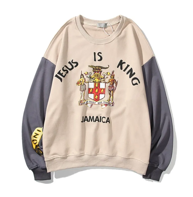 

Men Kanye O Neck Pullover Sweatshirts Hoodies Jesus Is King Jamaica
