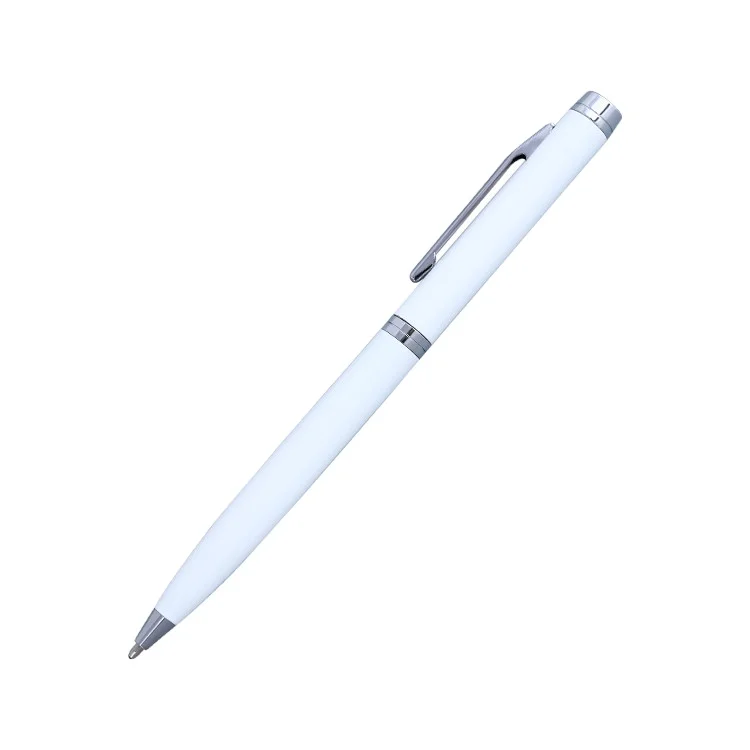 

Custom logo white metal material promo sublimation simple ball pen, Customized