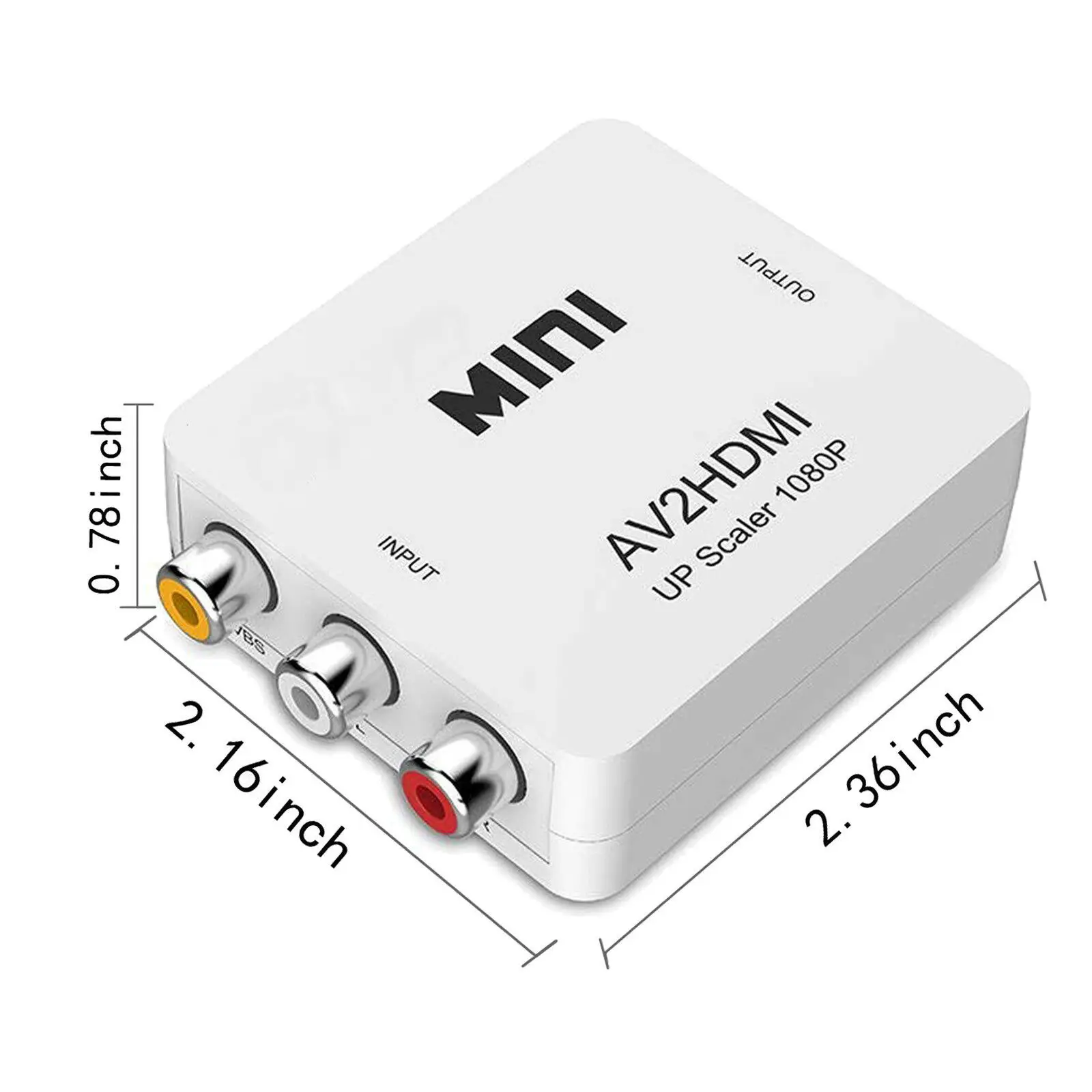 

Mini RCA AV to HD MI conversion terminal RCA 1080P Converter Adapter Composite AV2HD MI Conversion Converter