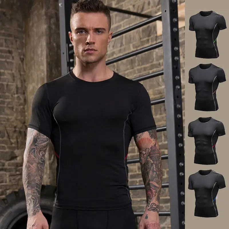 

Free Sample High Quality Gym Fitness Sports Mens Wholesale Tshirt