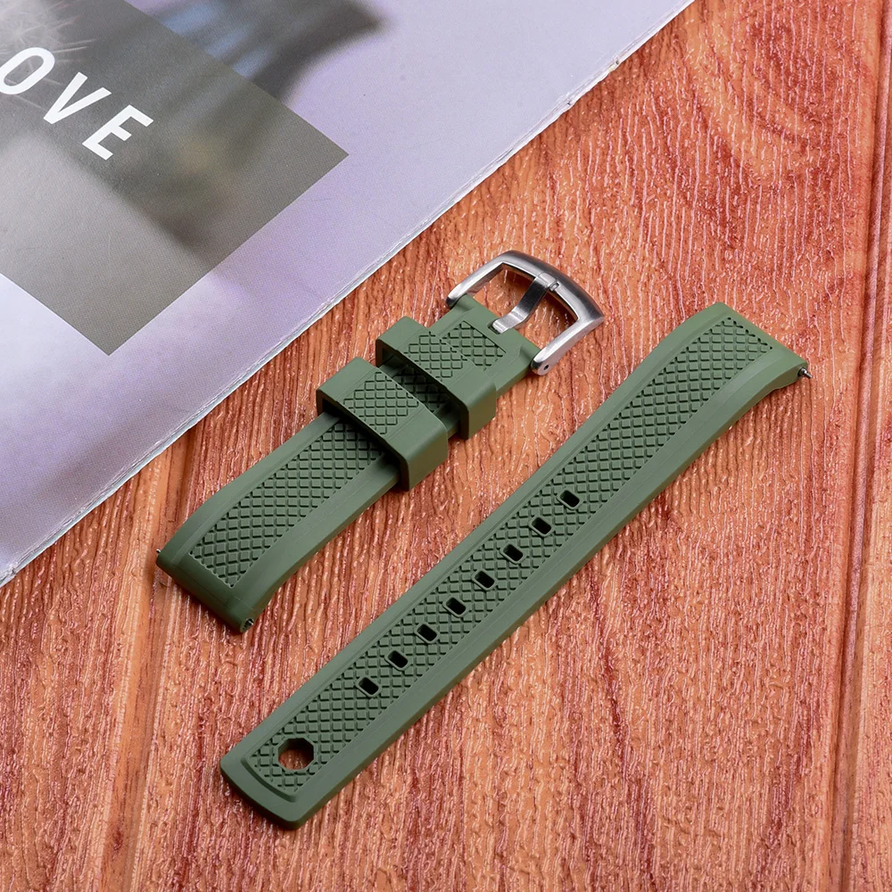

Juelong Summit FKM Rubber Watch Band 20mm 22mm Quick Release Strap Slide Keeper Rubber Strap Waterproof, As our color chart or custom