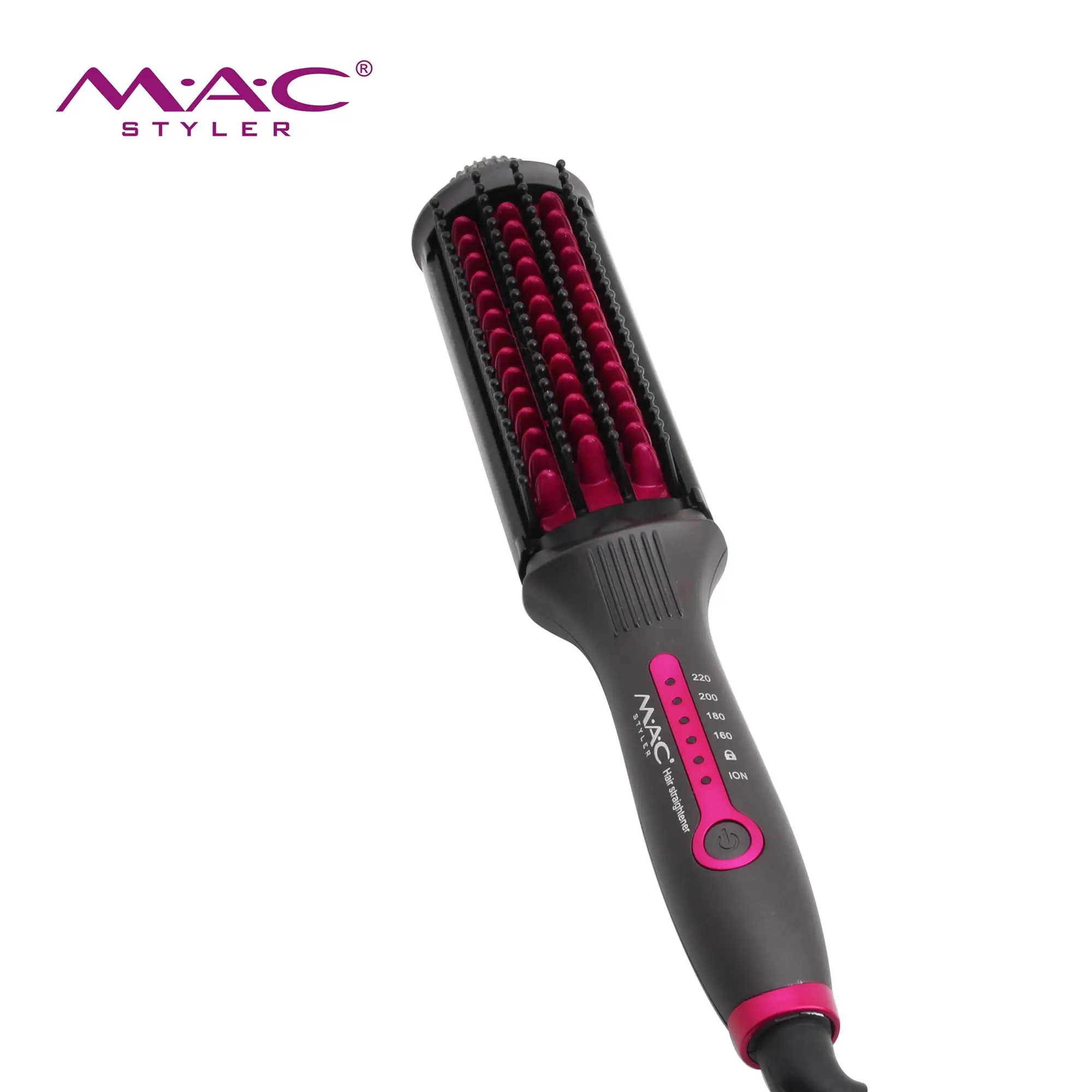 Professional yiwu Factory Rotating Hair Brush Straighten Purler Electric Hair Curling Brush