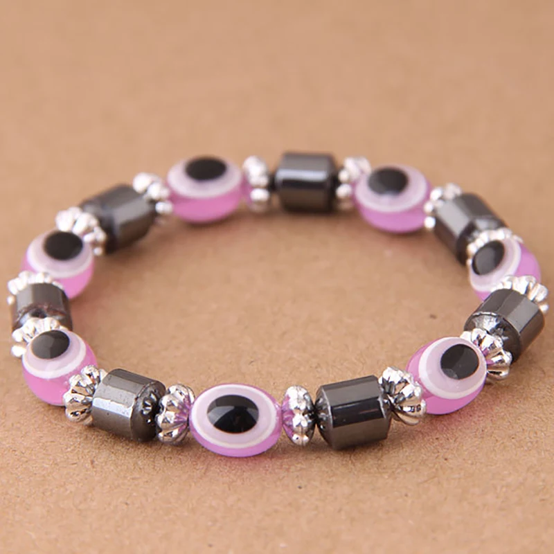 

Wholesale Adjustable Colorful Men Women Gift Couple Friendship Bracelets Beads Evil Eye Bracelet