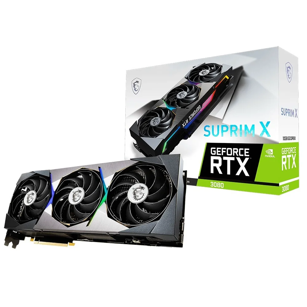 

RTX 3080 GPU graphics card MSI GeForce RTX 3080 SUPRIM X 10G for computer and gaming