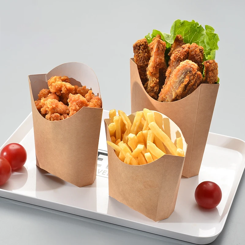 Source Creative Printing Custom Logo French Fries Packing Paper Cone Box  French Fries Box French Fries Box Cone on m.