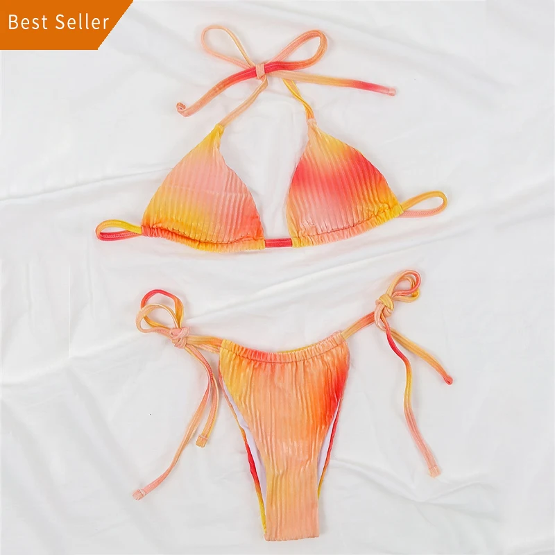

Bikini Sets Women Solid Two Pieces Swimsuits New Girl Sexy Bathing Suits Swimwear Sexy Micro Bikini 2021, Customized color