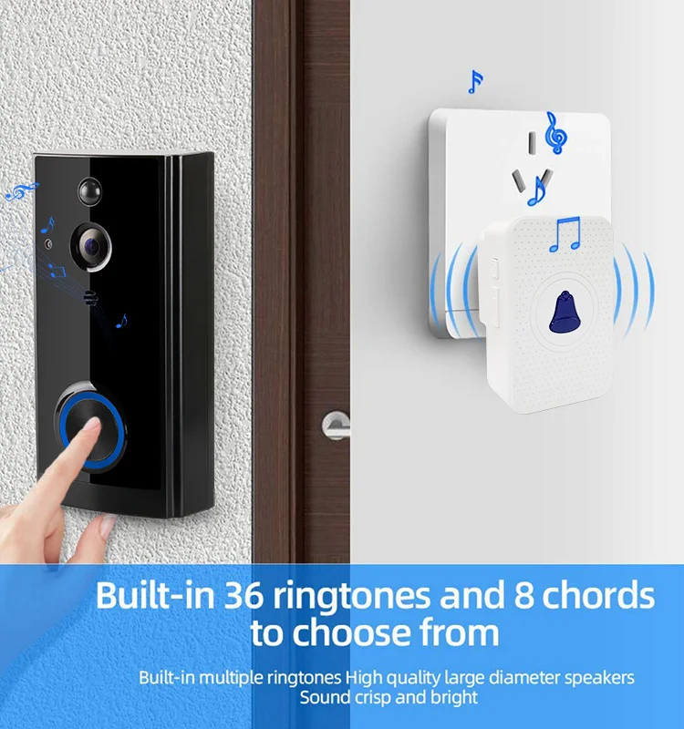 2020 New Trend Battery Powered Wireless Home Security Doorbell Ring