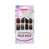 Full cover UV Gel Resin Samples Clear Nail Art Display Stand Rack Practice Tool flame design wearable nail tips