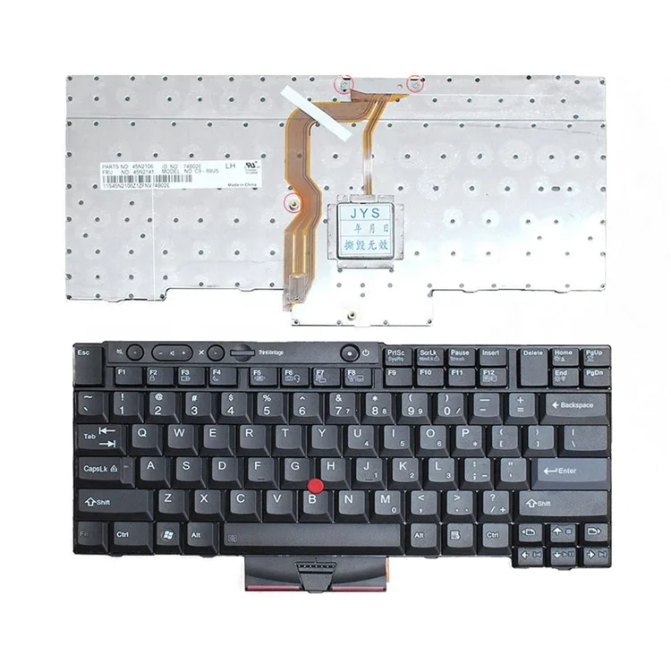 

US English Laptop Keyboard for Lenovo Thinkpad T400S T410S T420S T410 T420 T510 T520 W510 W520 X220 X220i, Black