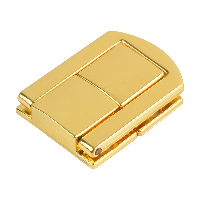 

High Quality Bag Fittings Metal Square Lock Bag Closures Lock Bag Metal Clip, Light gold