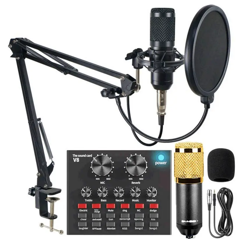 

Studio Microphone Professional Audio Interface Recording Studio For Live Show Soundcard