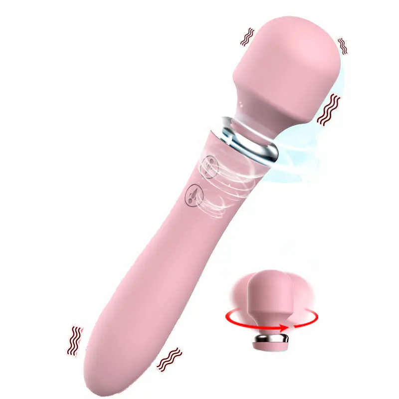 

SHEYAY Hot Selling Dual Head Vibrator Silicone Female Strong Power Erotic Av Stick Masturbation Massager Wand Vibrator