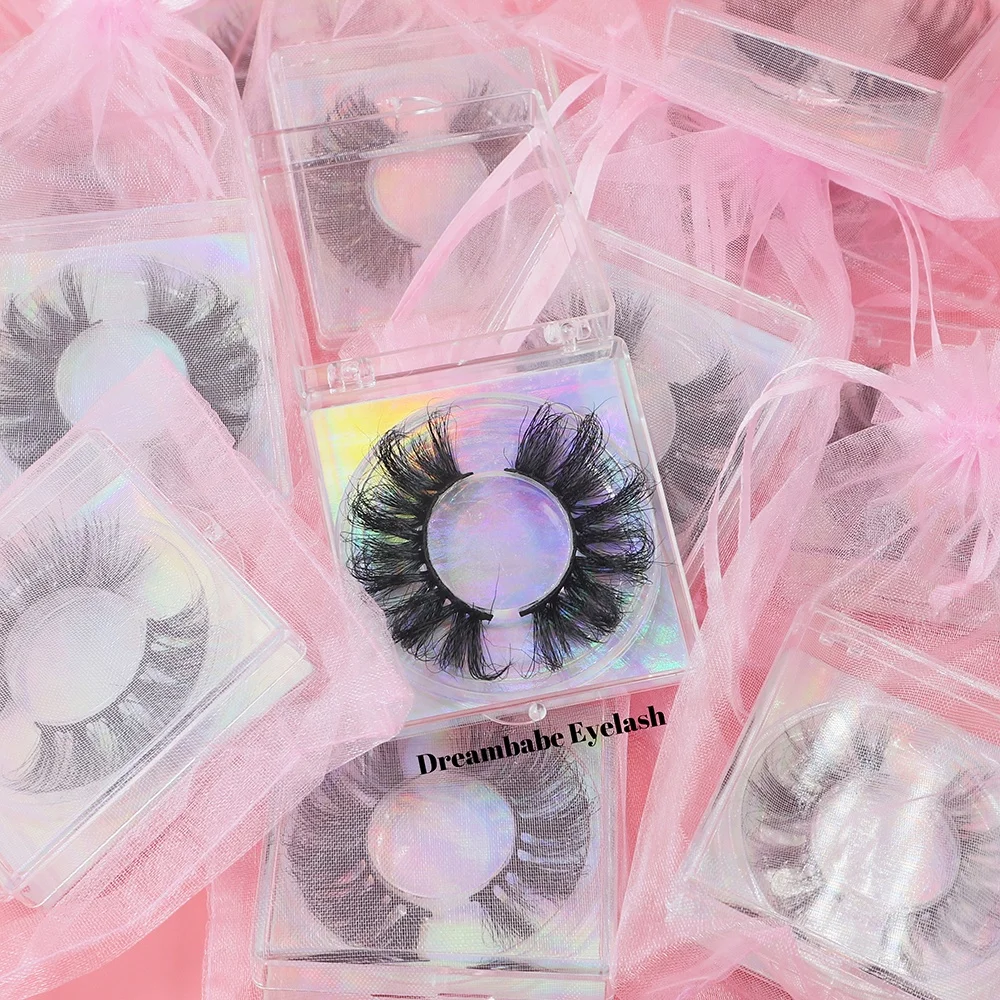 

fancy false eyelash packaging box eyelashes bulk 100% 3d mink pink lashbox packaging 15 mm mink eyelashes vendor, Black color