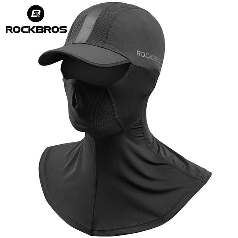 

ROCKBROS Summer Cycling Bicycle Headwear Anti-sweat Breathable Cap Running Bike ice silk Masks Hats Sports Face Mask Equipment