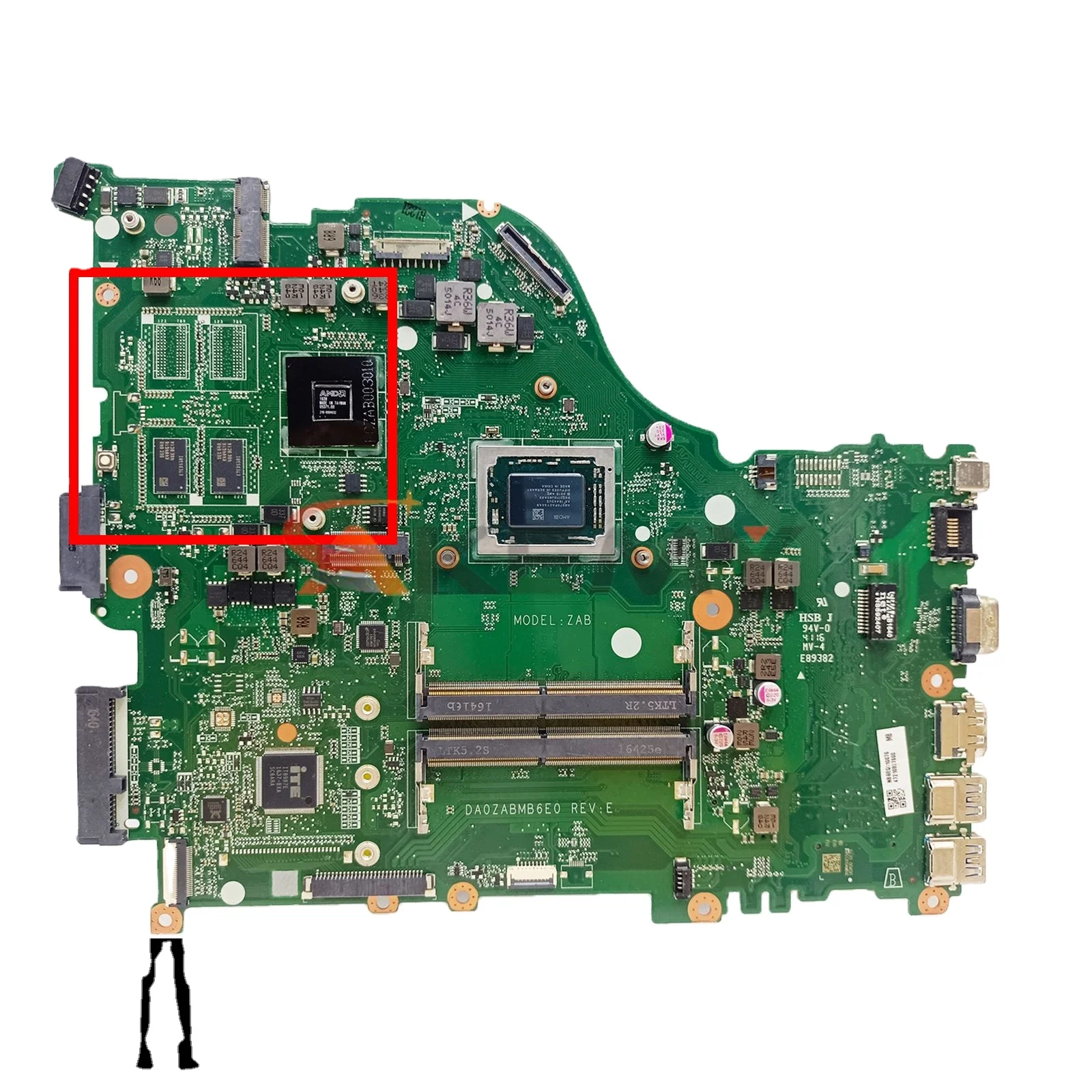 

DA0ZABMB6E0 For Acer F5-522 E5-523 E5-553G E5-523G Laptop Motherboard With A10-9600P A12-9700P CPU R8 M445DX 2GB-GPU NBGEQ11007