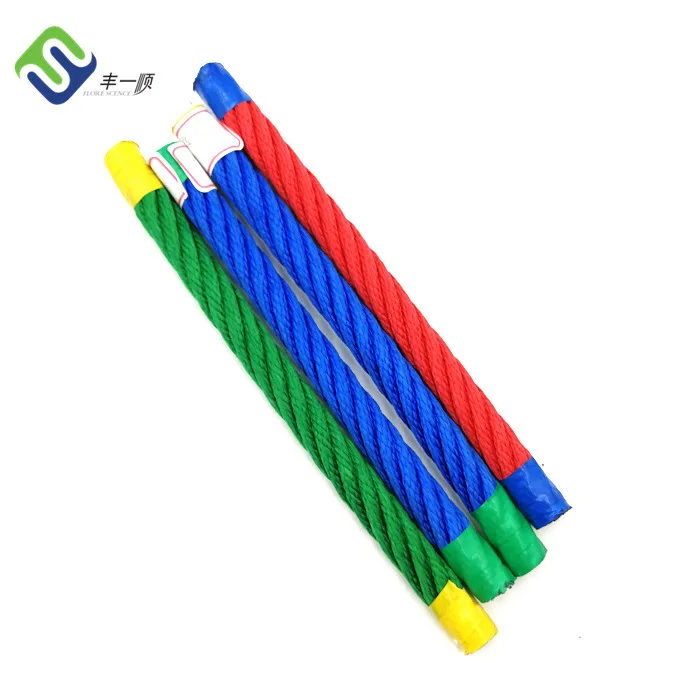 

6 Strand 16mm Polypropylene Playground Combination Rope, Red/yellow/blue/green/black(customized)
