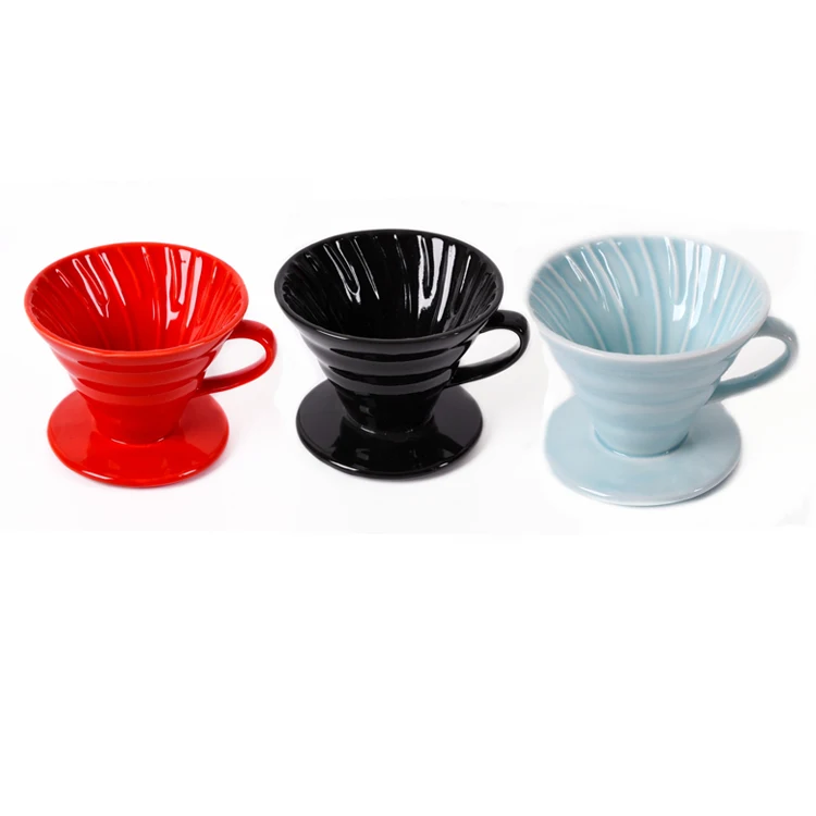 

Ceramic Coffee Filter Cup Engine V60 Style pour over Dripper V Shaped Coffee Brewer Coffee Drip