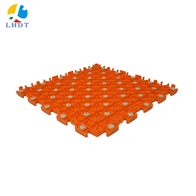 

PP synthetic running track material polypropylene sports flooring modular interlocking flooring with cushion, 12 colors