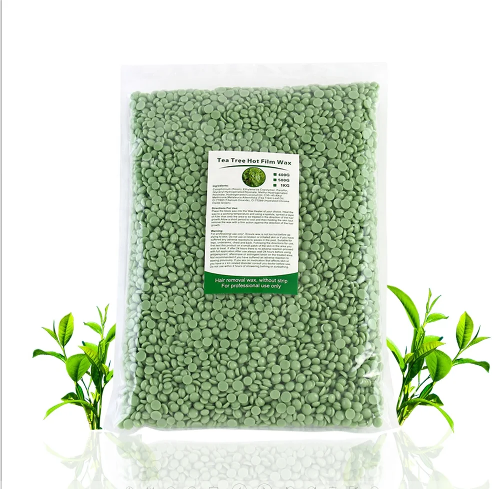 

Private label 1kg Professional depilatory wax beads hot film hair removal hard wax beans 1000g