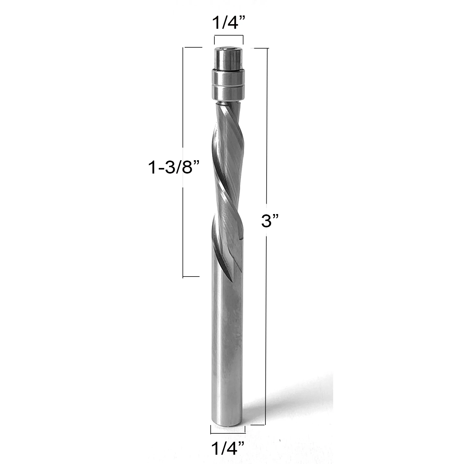 Dashhound Spiral Flush Trim Bit Solid Carbide Cnc Router Bit Down Cut