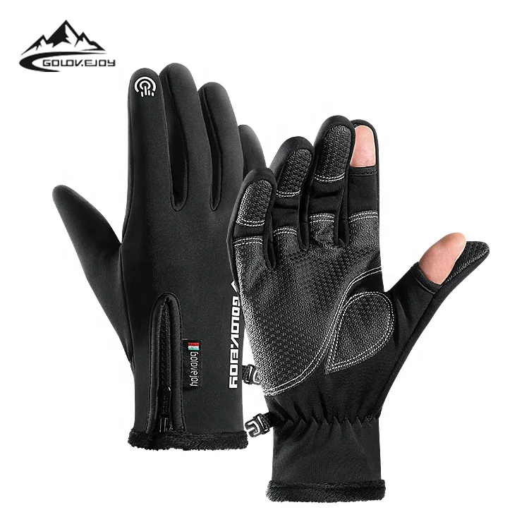 

GOLOVEJOY DB48 Winter Cycling Windproof Waterproof Finger Flip Unisex Warm Outdoor Sports Motorcycle Riding Gloves, Has 1 colors