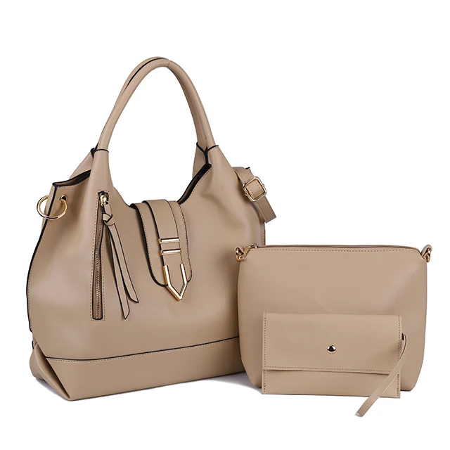 

HEC 2020 Fashion Designer Pu Leather Material Women Handbag Set with 3 pieces Wholesale, Golden, multi, red