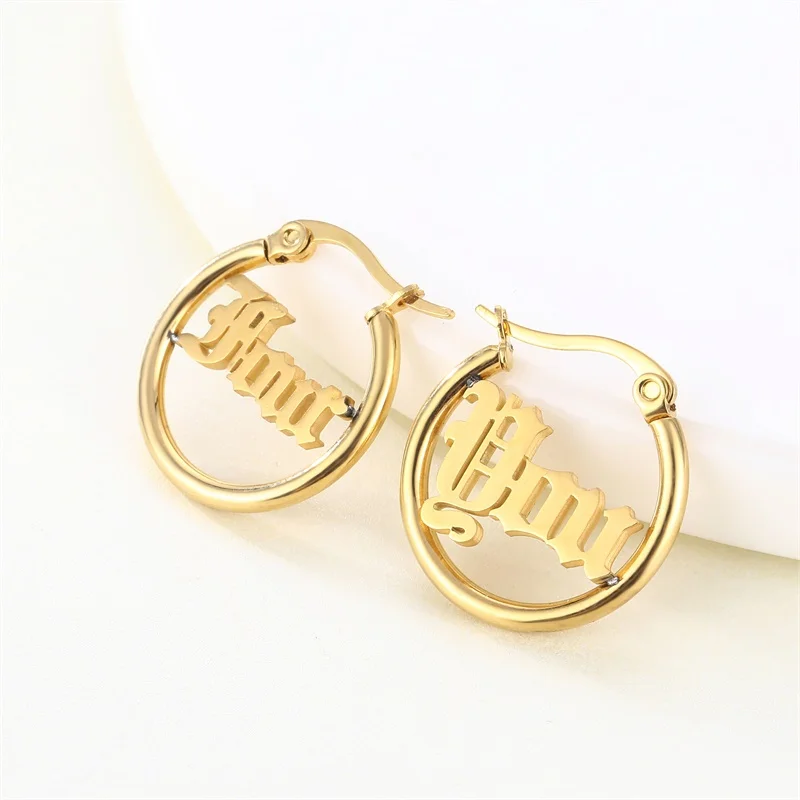 

Stainless Steel Jewelry 925 Stud Cross Girls Charm Fashion Gold Plated Hook Cuff Women Asymmetric Silver Earring