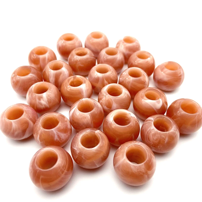 wholesale plastic flesh color beads acrylic big large hole round