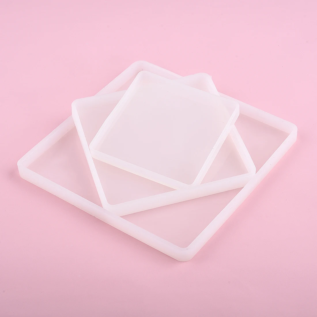 

Aibeads Square Shape Coaster Base Silicone Mold Resin Molds Epoxy UV DIY Resin Craft Home Decoration Handmade Tools, White