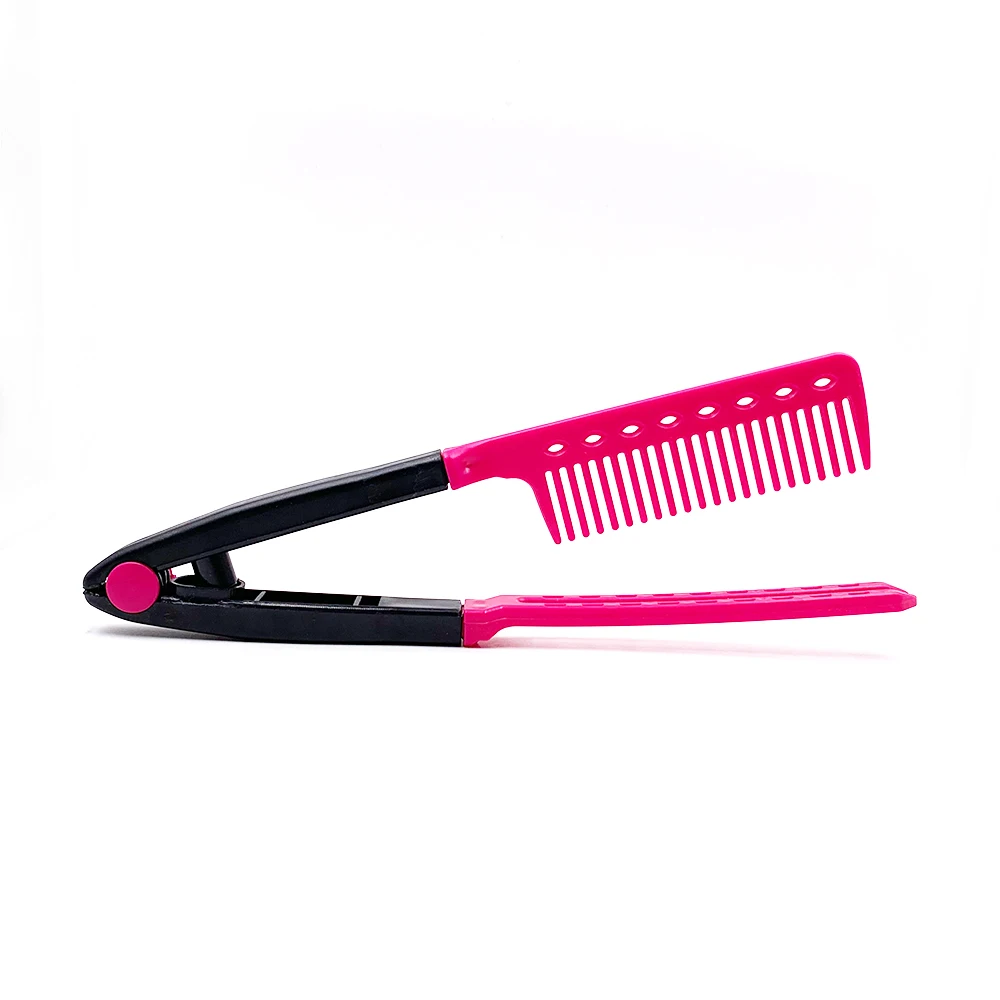 

New fashion DIY salon styling hairdressing hair straightening V comb