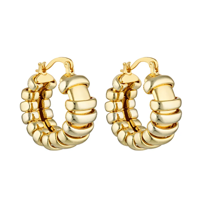 

Gemnel 925 silver jewelry hypoallergenic earring gold plated minimalist jewelry chunky hoop earrings manufacture