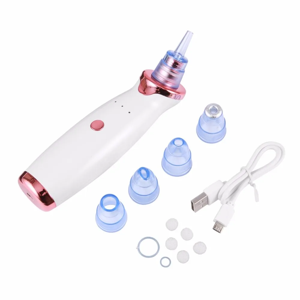 

trending products USA aspirate blackheads face usb black points aspirator and skin cleaner blackhead scraper, White,pink,blue