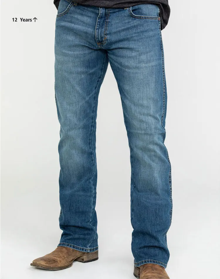stacked bootcut jeans mens