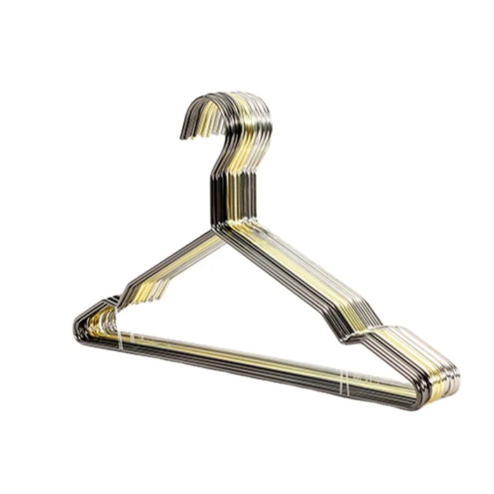 

Amazon bestseller steel golden color Stainless display metal clothes hanger