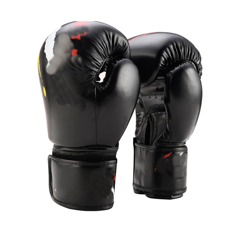 
Gym indoor equipment Leather Boxing Gloves/ Boxing Training Sparring Gloves 12 OZ 