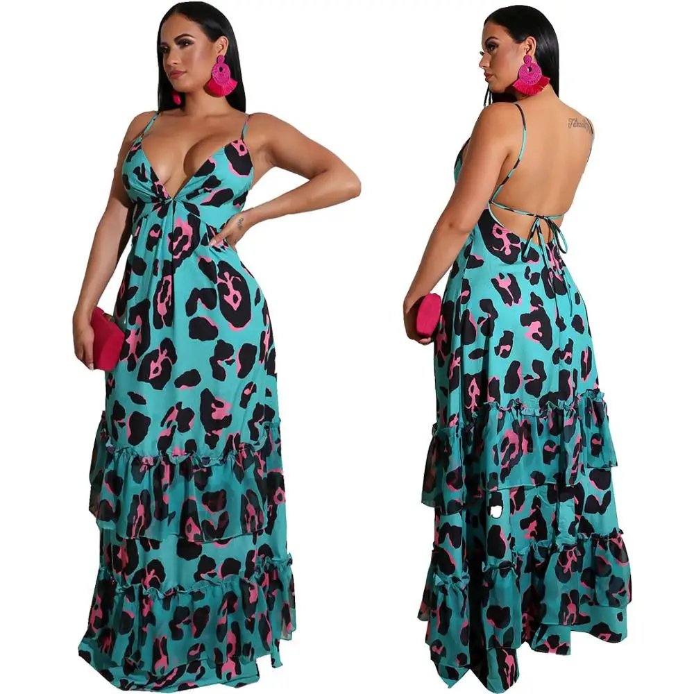 

20318-MX18 sehe fashion ruffles long ladies plus size casual dresses