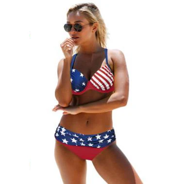 

2021 american flag swimsuit micro bathing suits bikini set, As picture