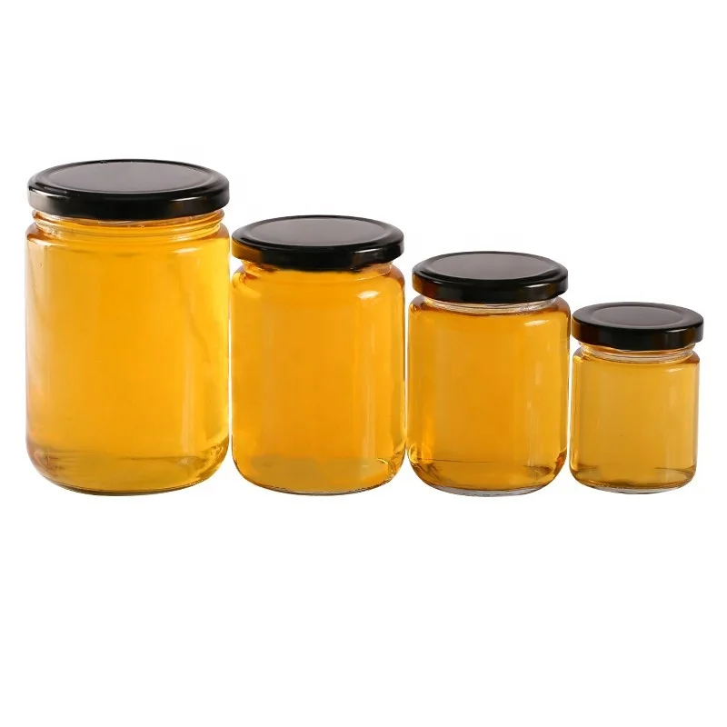 

Wholesale food safety 100ml 250ml 300ml 450ml glass jelly jam jars with lid Glass food storage jar for jam 3oz 9oz 10oz