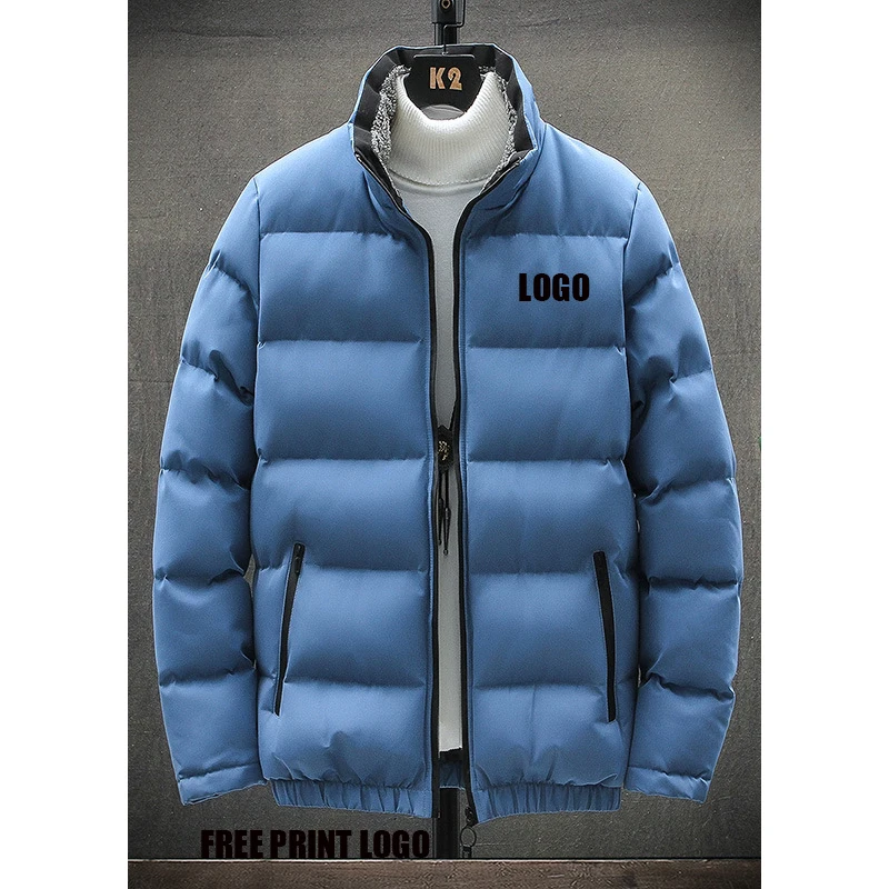 

Free shipping wholesale custom winter windbreaker men's puffer cotton padded bubble down bomber jacket coats for men with hoodie, Customized color