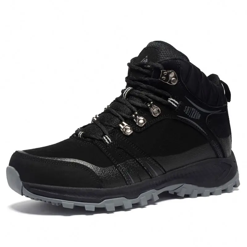 

Plus velvet warm unisex outdoor wear-resistant high-top hiking shoes cotton shoes, Grey,,red,black,green,orange
