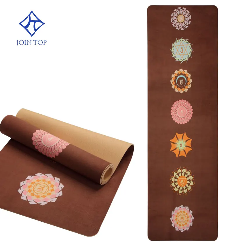 

Jointop Gym Fitness Private Label Custom Top Layer Surface Cork/PU/Natural rubber/Tpe Suede Yoga Mat For Kids, Stock color or customized